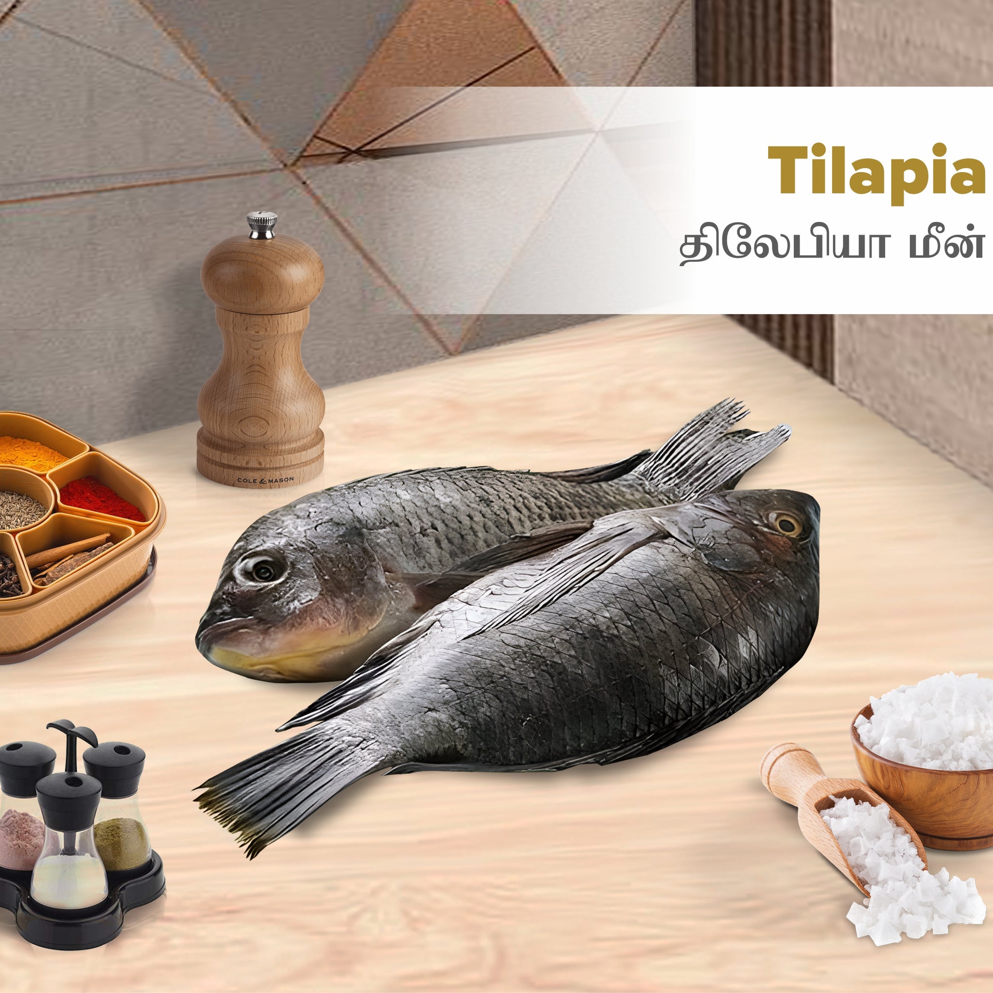 Tilapia Whole Gutted Without Head